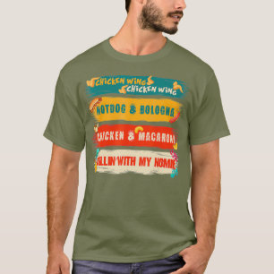 Chicken Wing Chicken Wing Hotdog and Bologna T-Shirt