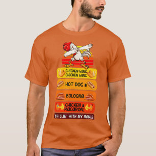 Chicken Wing Chicken Wing Hotdog and Bologna T-Shirt