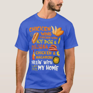 Chicken Wing Chicken Wing Hotdog and Bologna T-Shirt