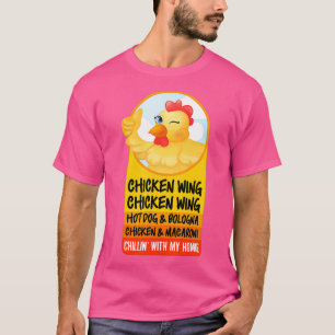 Chicken Wing Chicken Wing Hotdog and Bologna T-Shirt