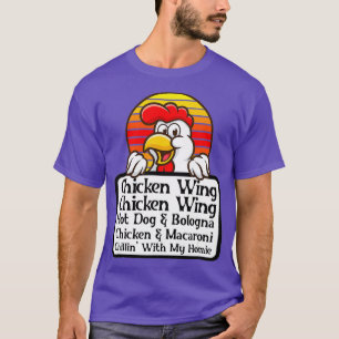 Chicken Wing Chicken Wing Hotdog and Bologna T-Shirt