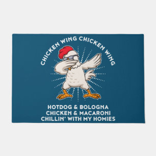 Chicken Wing Chicken Wing Shirt Song Lyric Hot Dog Doormat