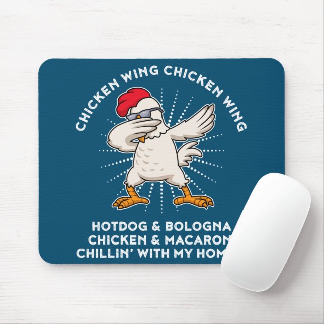 Chicken Wing Chicken Wing Shirt Song Lyric Hot Dog Mouse Mat (With Mouse)