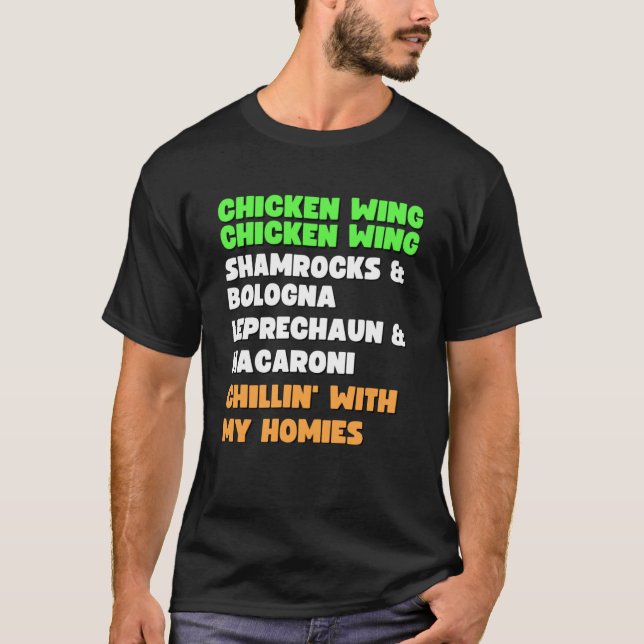Chicken Wing Chicken Wing Song Hot Dog Bologna St  T-Shirt (Front)