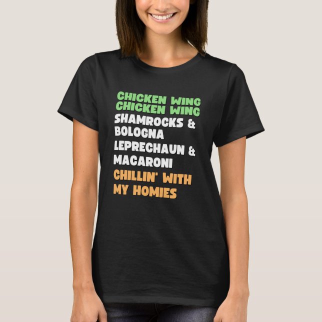 Chicken Wing Chicken Wing Song Hot Dog Bologna St  T-Shirt (Front)