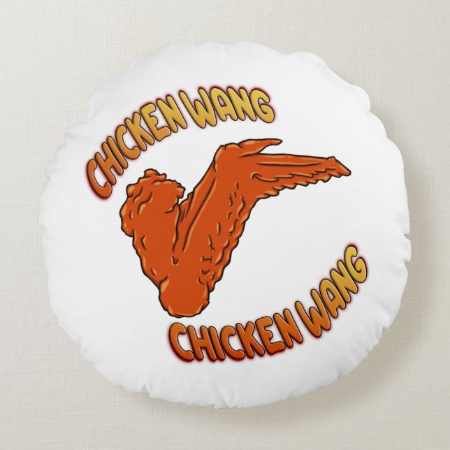 Chicken Wing Round Pillow (Front)