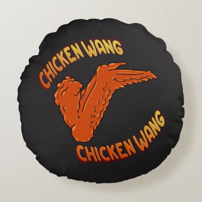 Chicken Wing Round Pillow (Front)