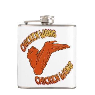 Chicken Wing Vinyl Wrapped Flask