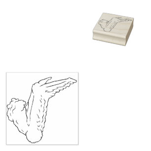 Chicken Wing Wood Art Stamp
