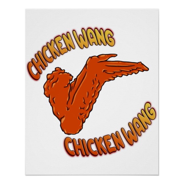 Chicken Wing Zazzle Glossy Poster (Front)