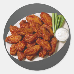 Chicken Wings Classic Round Sticker