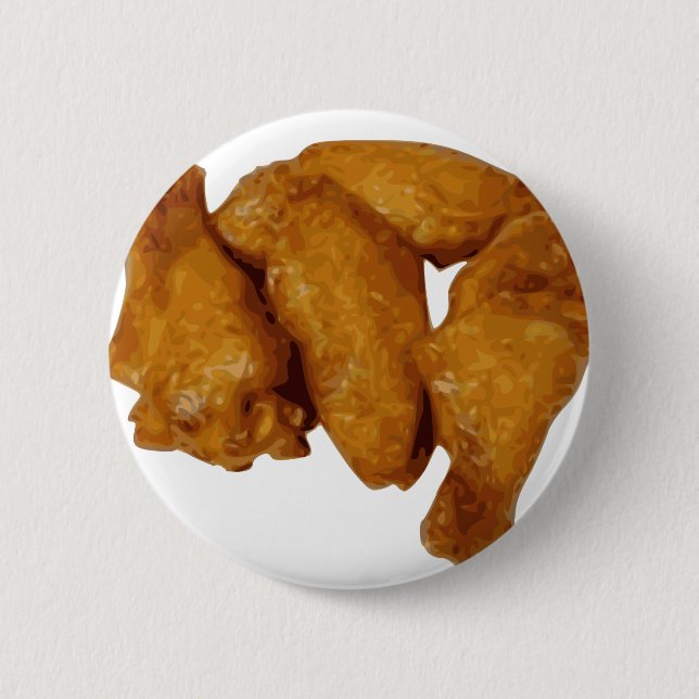 Chicken Wings Crispy Delicious 6 Cm Round Badge (Front)