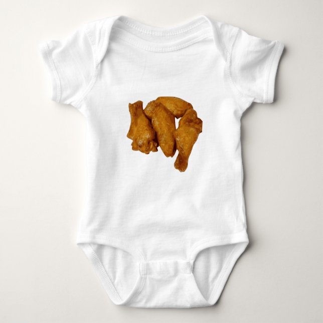 Chicken Wings Crispy Delicious Baby Bodysuit (Front)