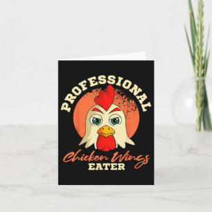 Chicken Wings Eater Retro Vintage Barbeque Buffalo Card