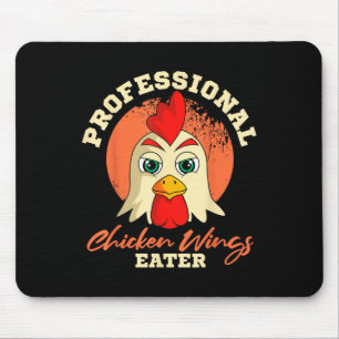 Chicken Wings Eater Retro Vintage Barbeque Buffalo Mouse Mat