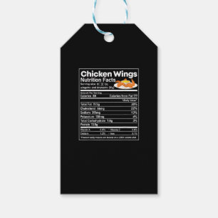 Chicken Wings Nutrition Fact Funny Thanksgiving Ch Gift Tags