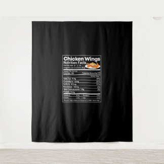 Chicken Wings Nutrition Fact Funny Thanksgiving Ch Tapestry