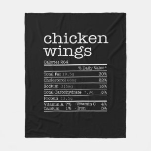 Chicken Wings Nutrition Facts Thanksgiving Christm Fleece Blanket