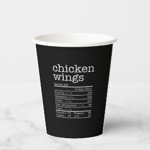 Chicken Wings Nutrition Facts Thanksgiving Christm Paper Cups