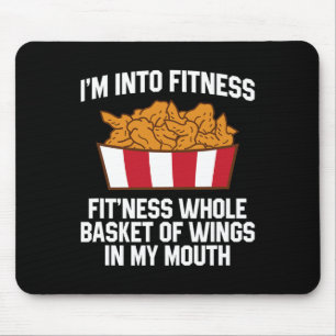 Chicken Wings Quote Hot Wing Fast Food Funny Chick Mouse Mat