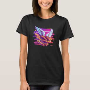 Chicken Wings Synthwave 80s Retrowave Aesthetic 1 T-Shirt