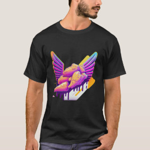 Chicken Wings Synthwave 80s Retrowave Aesthetic T-Shirt