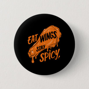 Chicken Wings Wing Hot Cooked Chicken Fast Food 6 Cm Round Badge