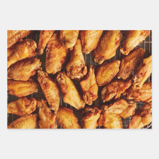 Chicken Wings Wrapping Paper Sheet (Front)