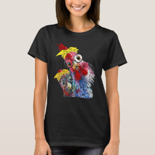 Chicken With Bandana Headband And Glasses Cute T-Shirt
