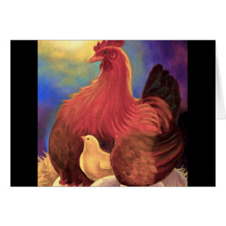 Chicken with Chick Farm Art - Multi