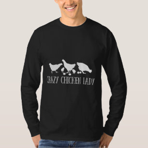 Chicken Womens Crazy Chicken Lady T-Shirt