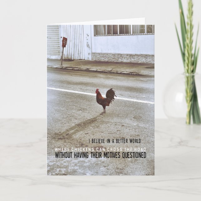 CHICKEN XING Greeting Card (Front)