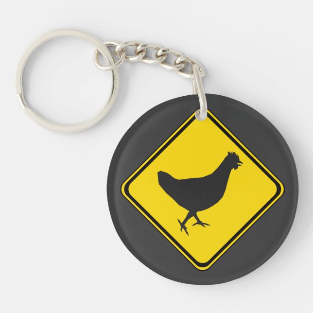 Chicken Xing! Key Ring (Front)