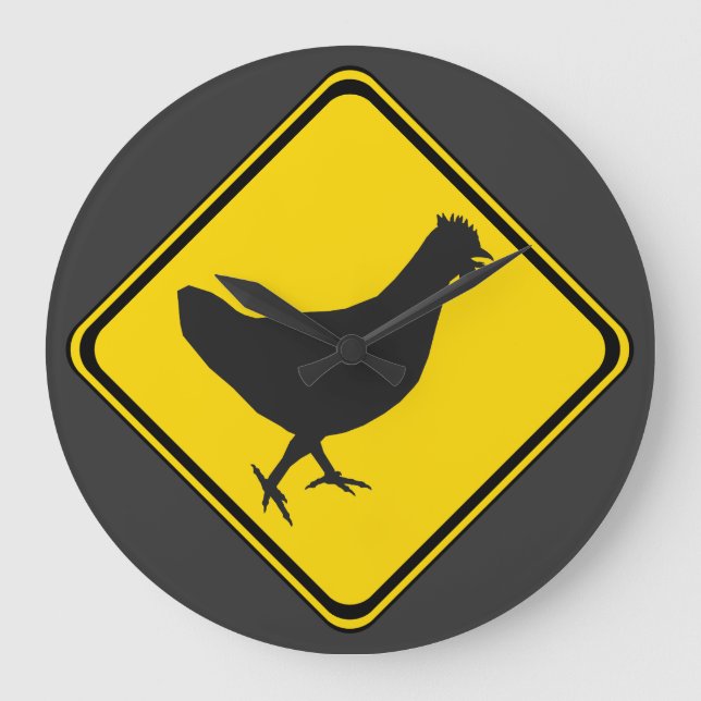 Chicken Xing! Large Clock (Front)