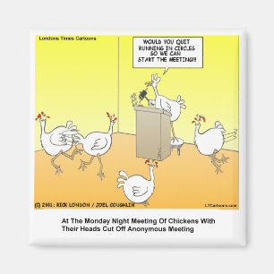 Chickenhead Anonymous Cartoon Gifts & Tees Magnet