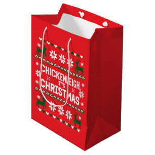 Chickenleigh Its Christmas Funny Xmas Chicken Medium Gift Bag