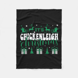 Chickenleigh It's Christmas Tee Xmas Matching Fami Fleece Blanket