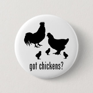 Chickens 6 Cm Round Badge