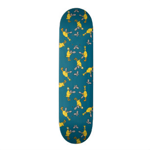 Chickens and Chainsaws Blue Skateboard