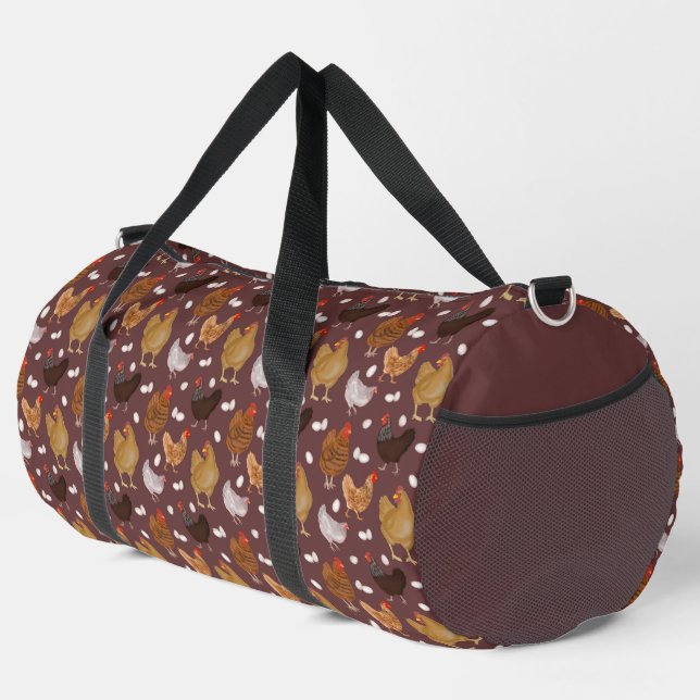 Chickens and Eggs Duffle Bag (Right Corner)