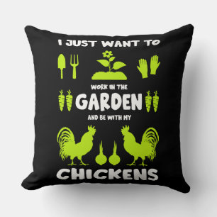 Chickens And Gardening Cushion