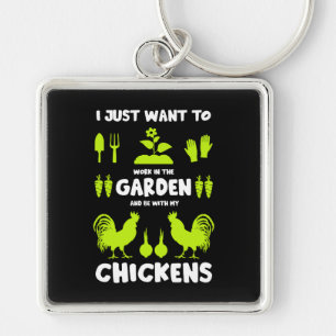 Chickens And Gardening Key Ring