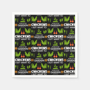 Chickens And Gardening Napkin