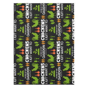Chickens And Gardening Tablecloth