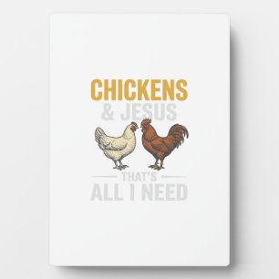 Chickens And Jesus Vintage Farm Faith Shirt_1 Plaque