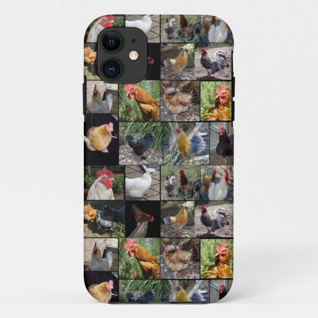 Chickens And Roosters Photo Collage, Case-Mate iPhone Case (Back)