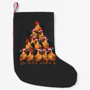 Chickens Christmas tree Merry Christmas Funny Xmas Small Christmas Stocking