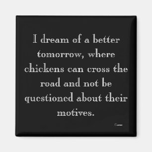 Chickens Crossing Motive Magnet