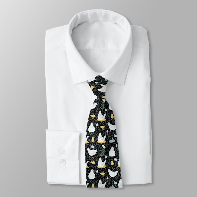 Chickens Dreaming in the Coop in Black Tie (Tied)