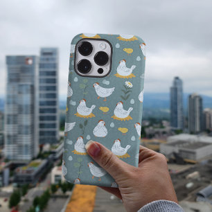 Chickens Dreaming in the Coop in Teal  Case-Mate iPhone 14 Pro Max Case